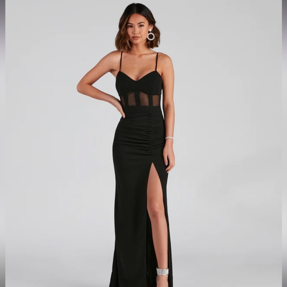 Black Wedding Guest Dress/Prom Dress